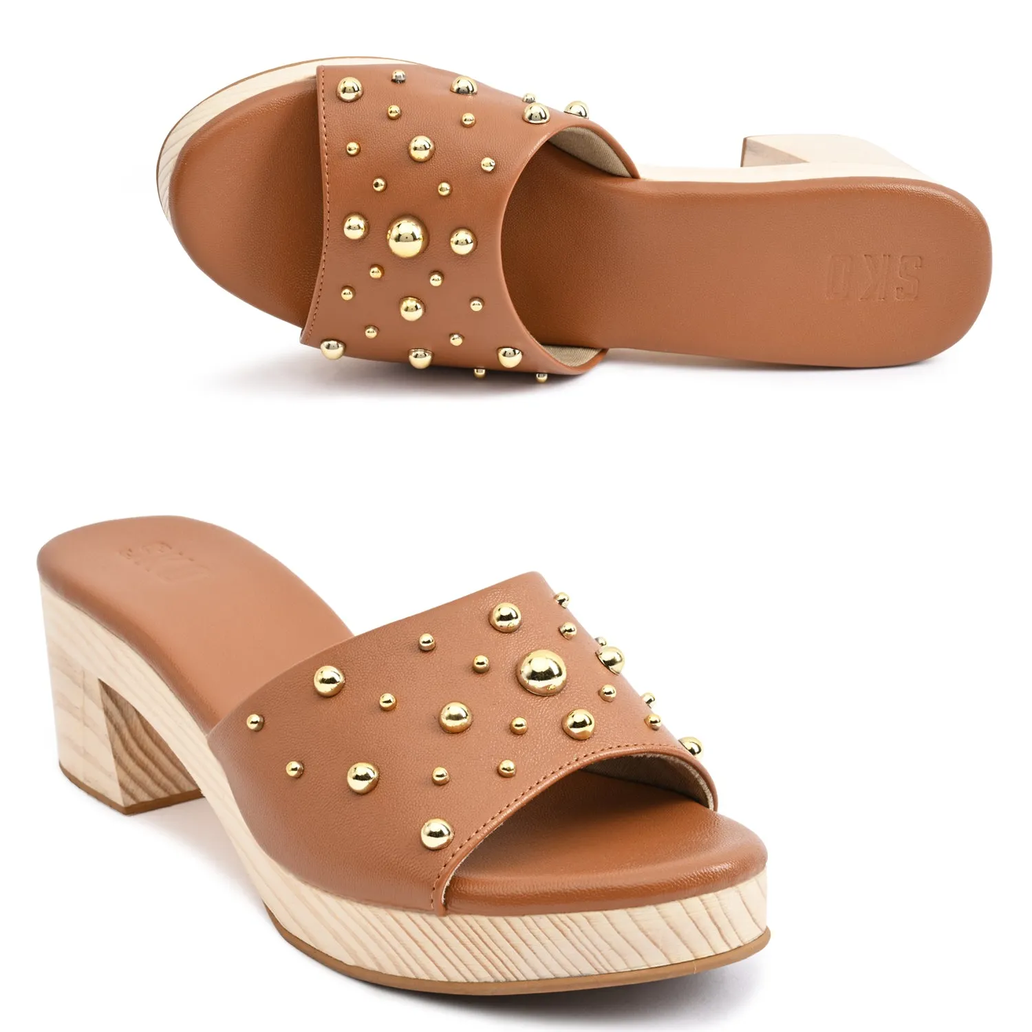 Anouk Tan Clogs For Women