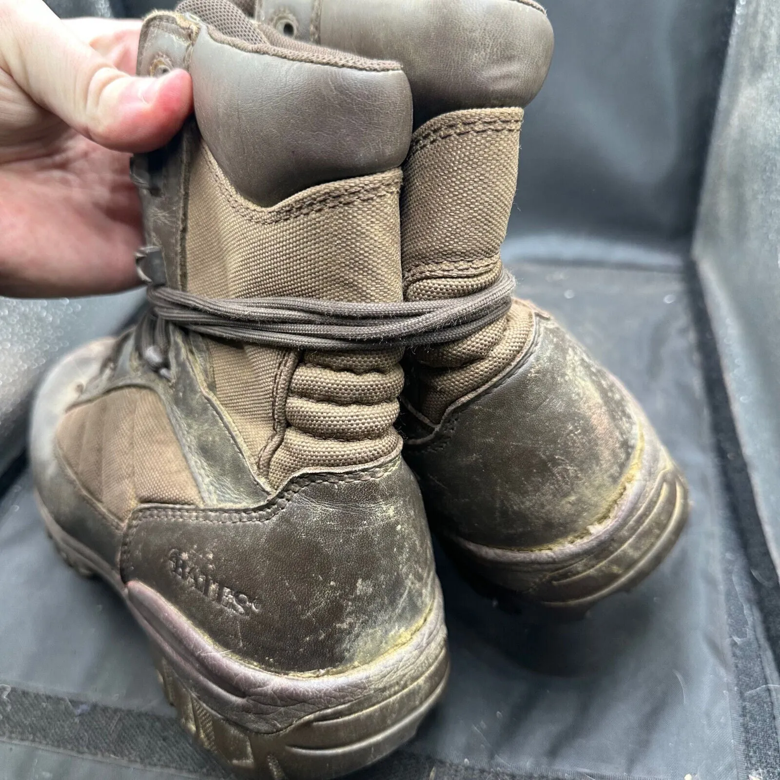 Army Brown Leather BATES Combat Boots - Size EU 41 - UK 7M