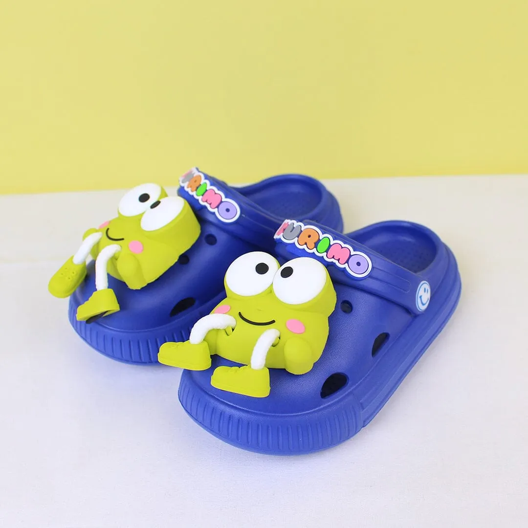 Attractive Funky Blue Flat Slides