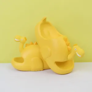 Attractive Yellow Dino Flat Slides