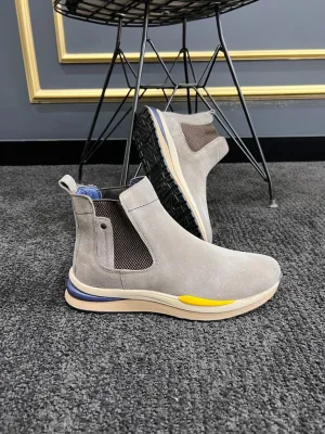 Berton Beige Suede Chelsea Boots: Elegant Footwear for Every Occasion