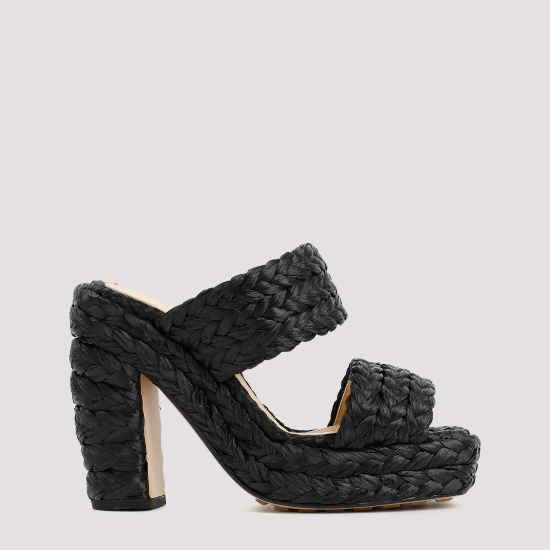 Black Raffia Sandals