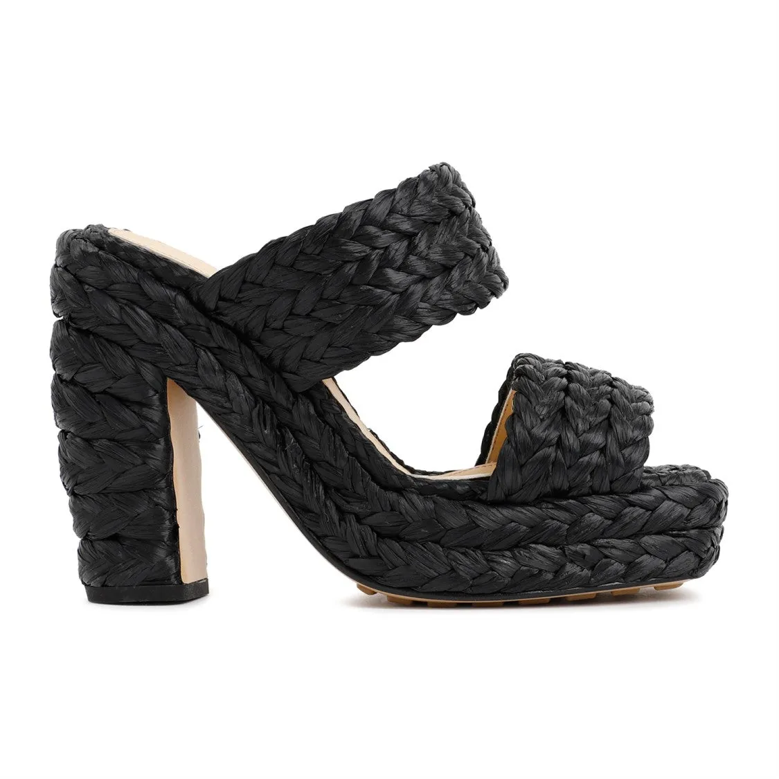 Black Raffia Sandals