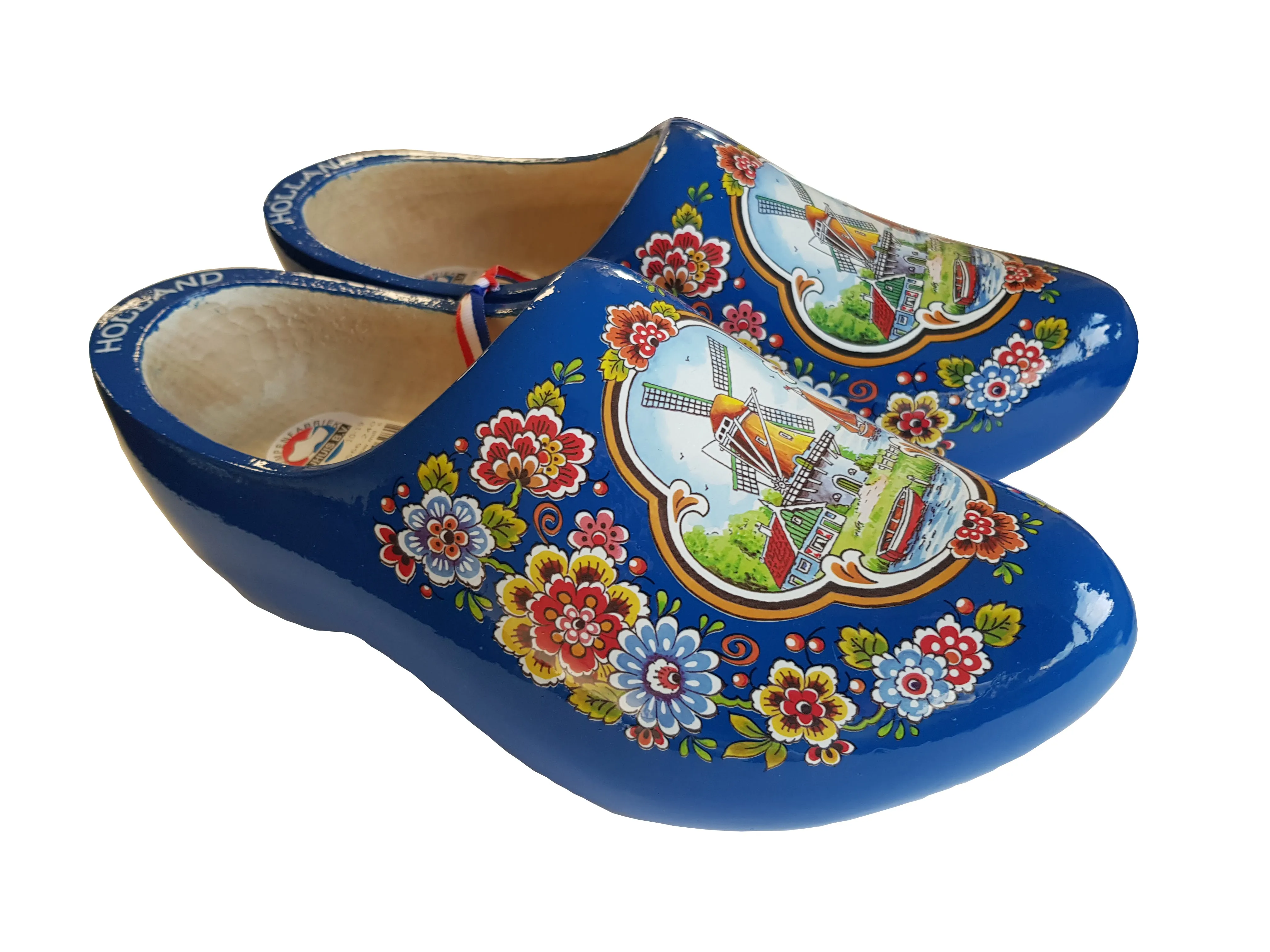 Blue Decorated Wooden Shoes
