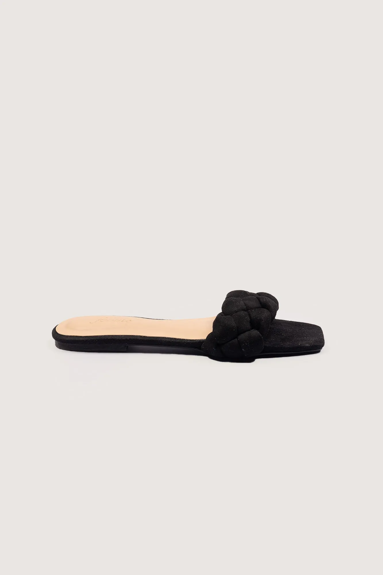 Braided Square Toe Suede Sandals