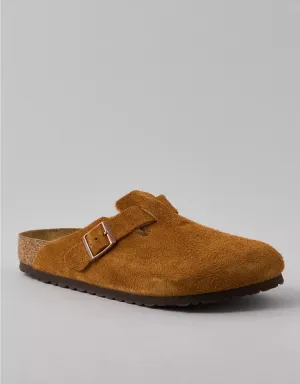 Brown Suede Pedestal Platforms Clogs - Clogs