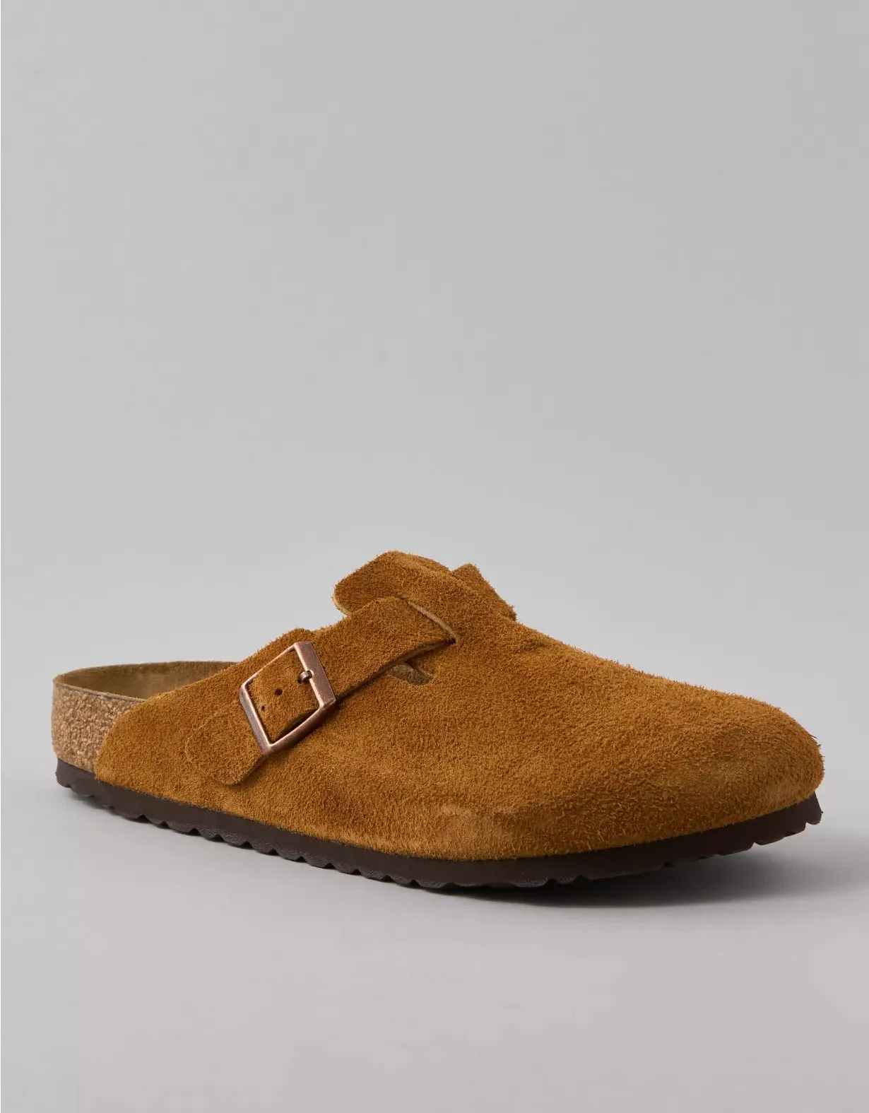 Brown Suede Pedestal Platforms Clogs - Clogs