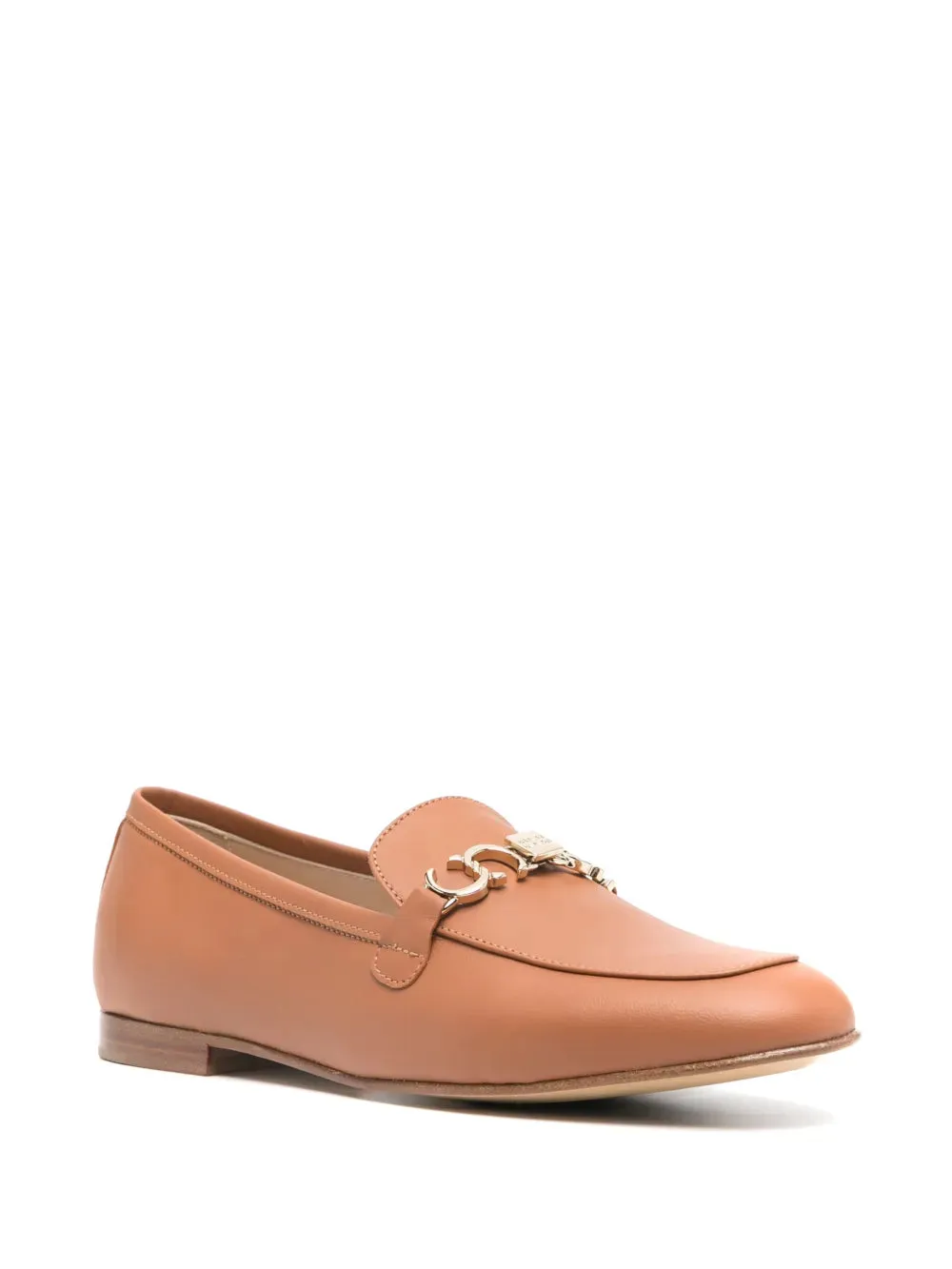 Casadei logo-plaque leather loafers