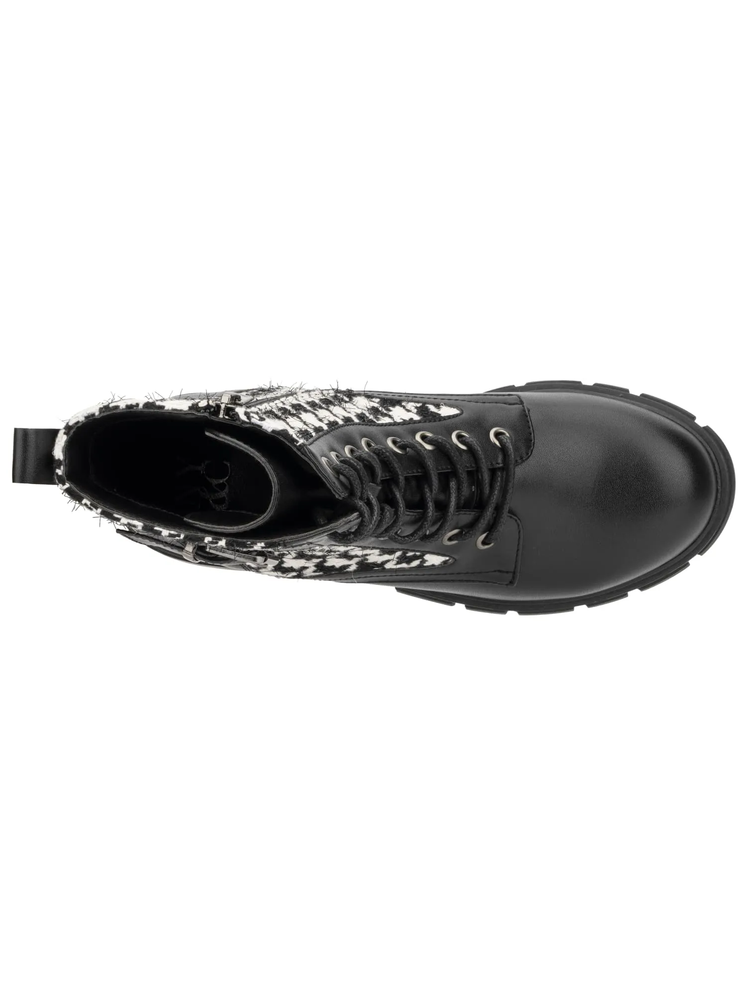 Christina Houndstooth Combat Boots
