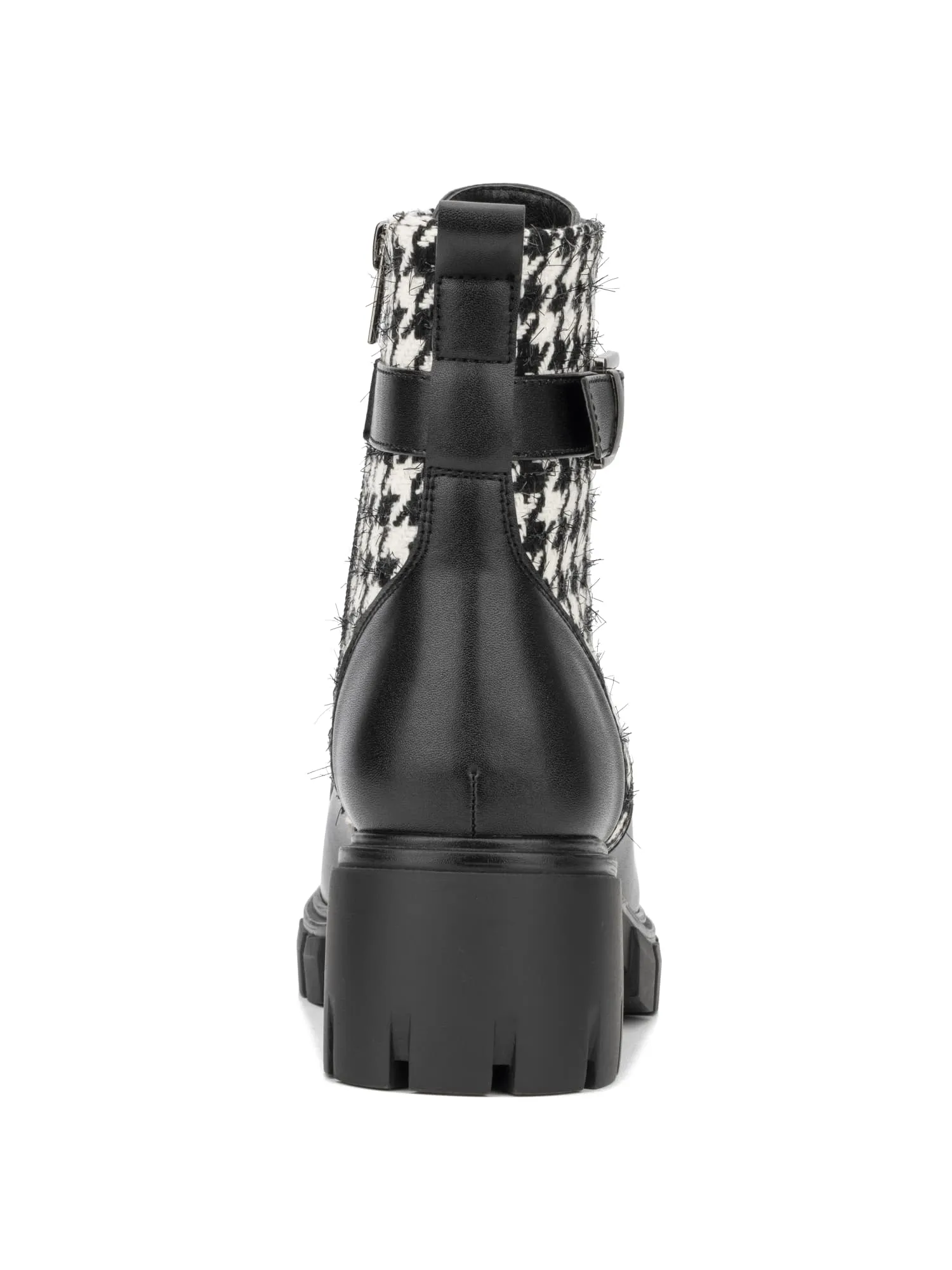 Christina Houndstooth Combat Boots