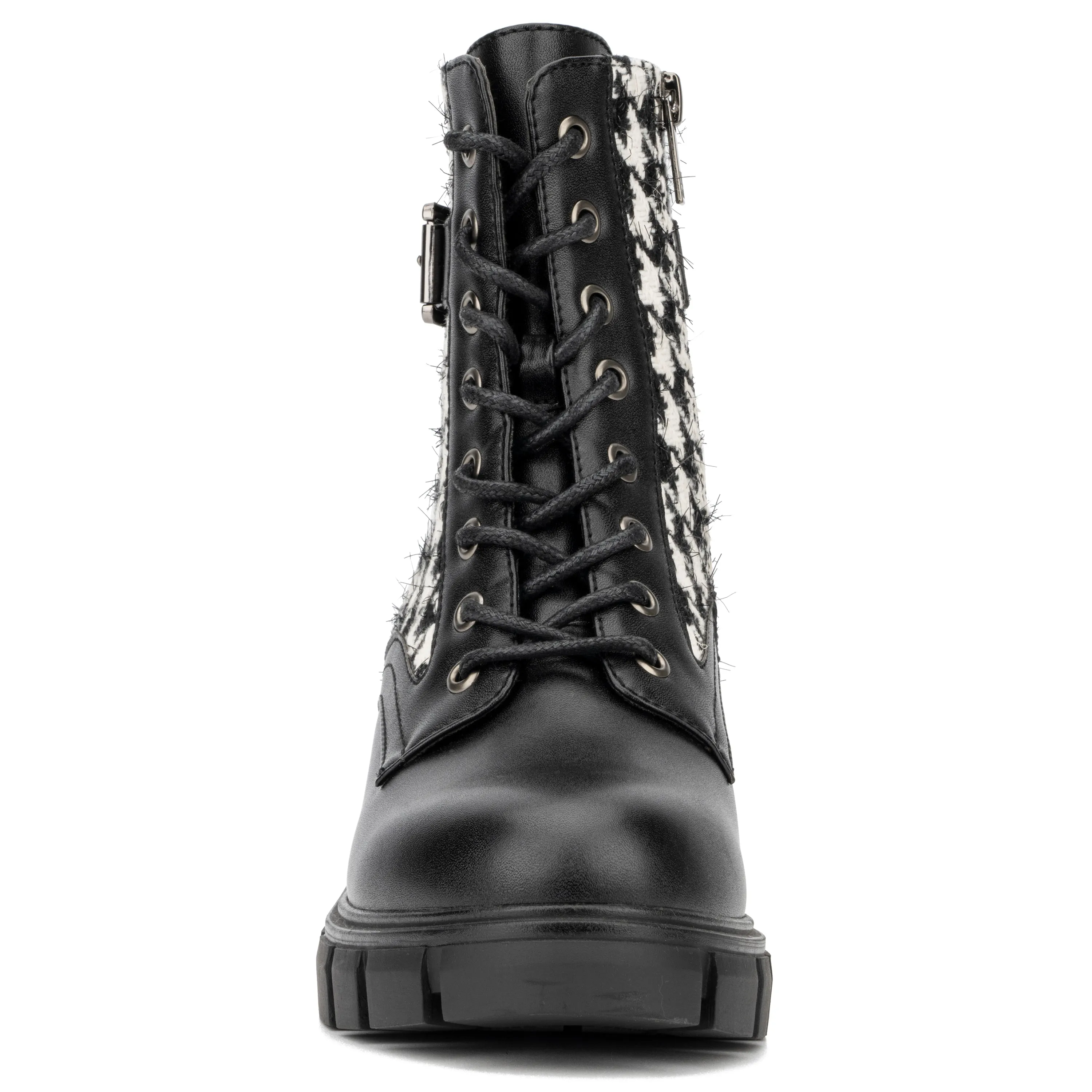 Christina Houndstooth Combat Boots