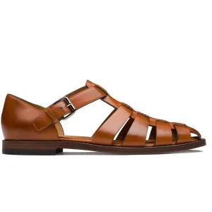 Colorblock Men's Sandal Stitched Faux Leather - Stylish Comfort for Every Step