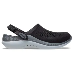 Crocs Adults Unisex LiteRide 360 Cushioned Slip On Clogs In Black/Slate Grey
