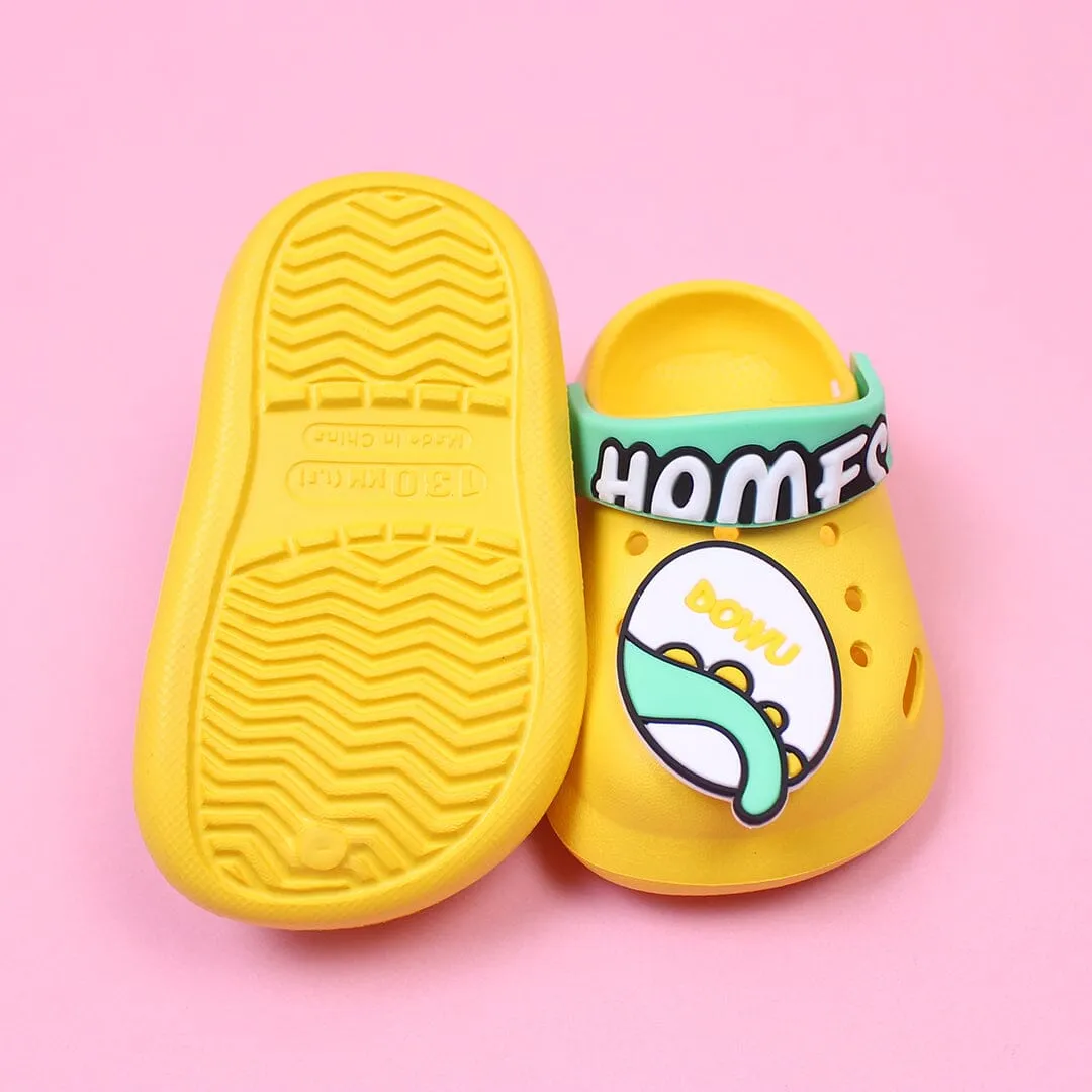 Cute Yellow Dino Clogs