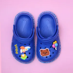 Dashing Blue Pilot Kids Clogs