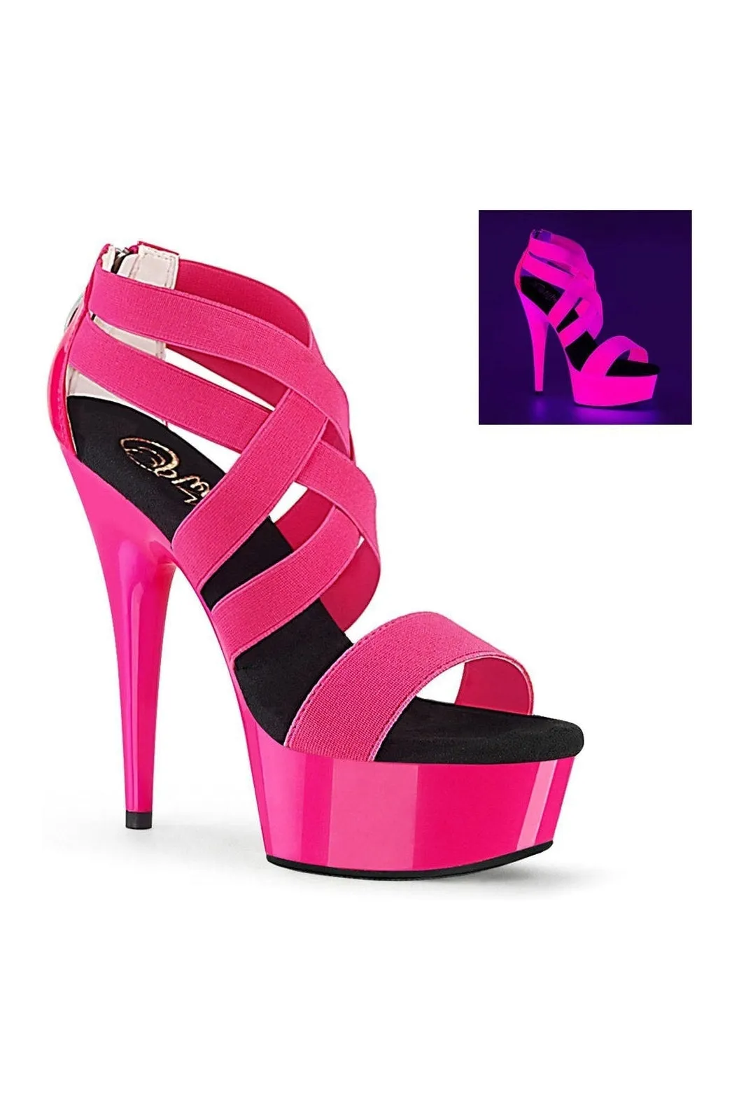 DELIGHT-669UV Exotic Sandal | Fuchsia Patent