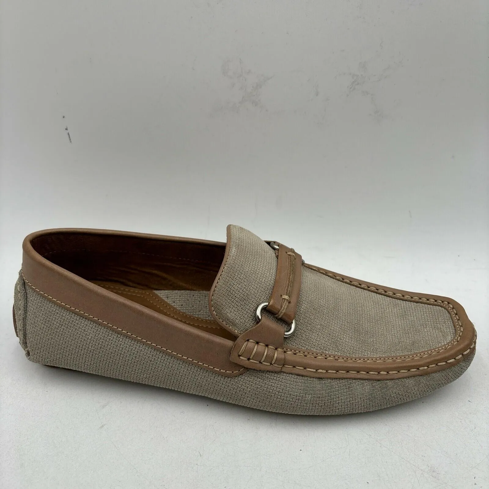 Donald Pliner DONNIEDR Leather Slip On Moccasin Driving Loafers Men’s Size 8.5M - Very Good