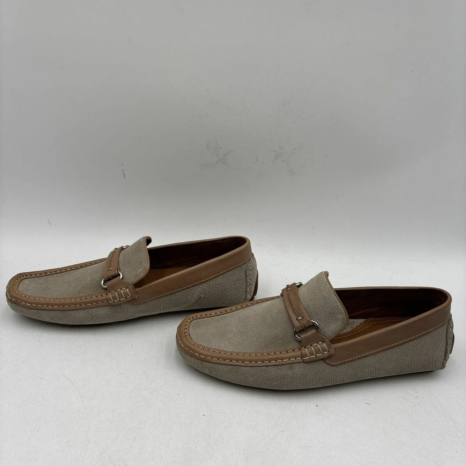 Donald Pliner DONNIEDR Leather Slip On Moccasin Driving Loafers Men’s Size 8.5M - Very Good