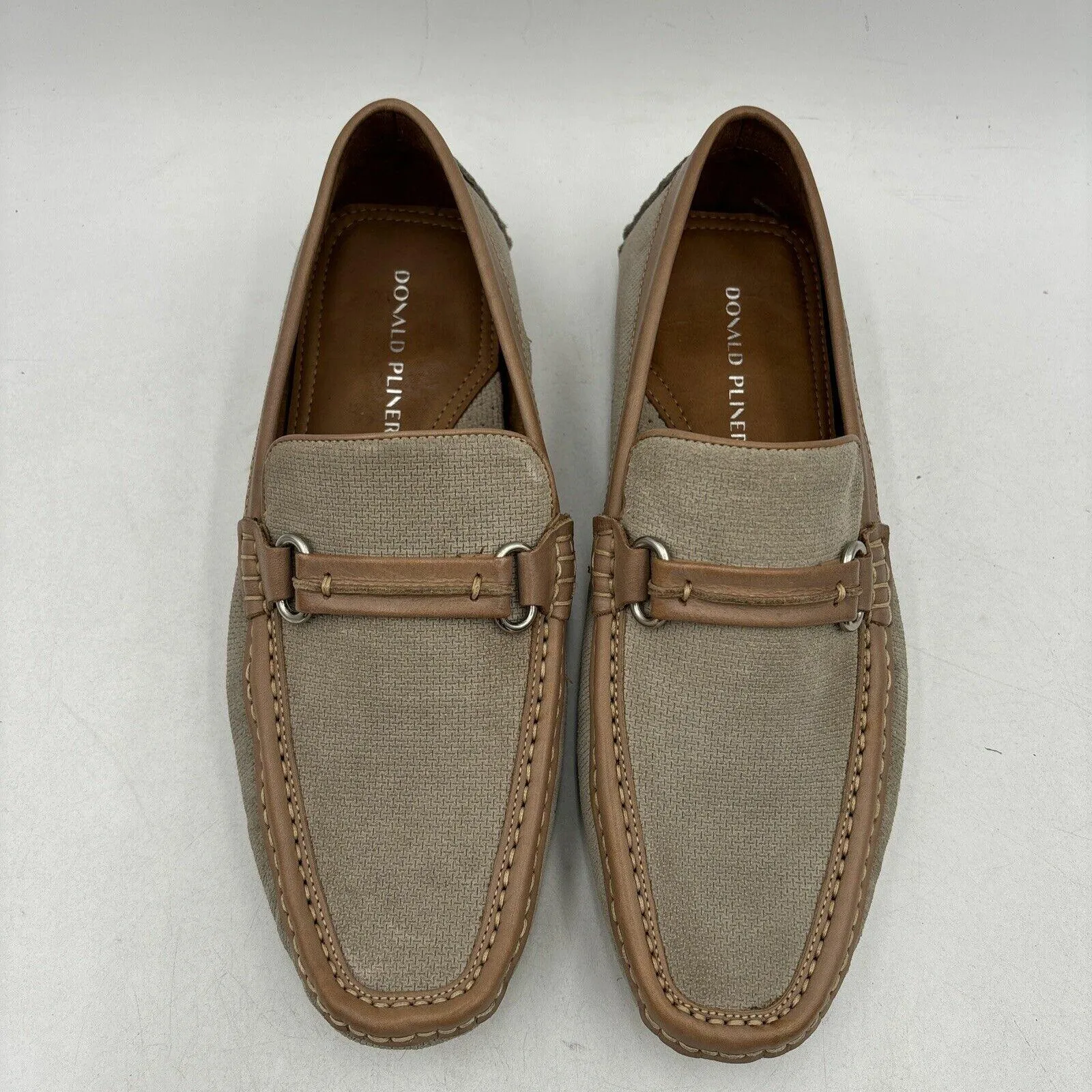 Donald Pliner DONNIEDR Leather Slip On Moccasin Driving Loafers Men’s Size 8.5M - Very Good