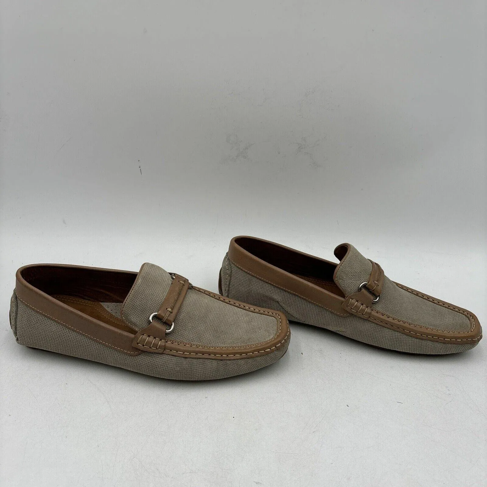 Donald Pliner DONNIEDR Leather Slip On Moccasin Driving Loafers Men’s Size 8.5M - Very Good