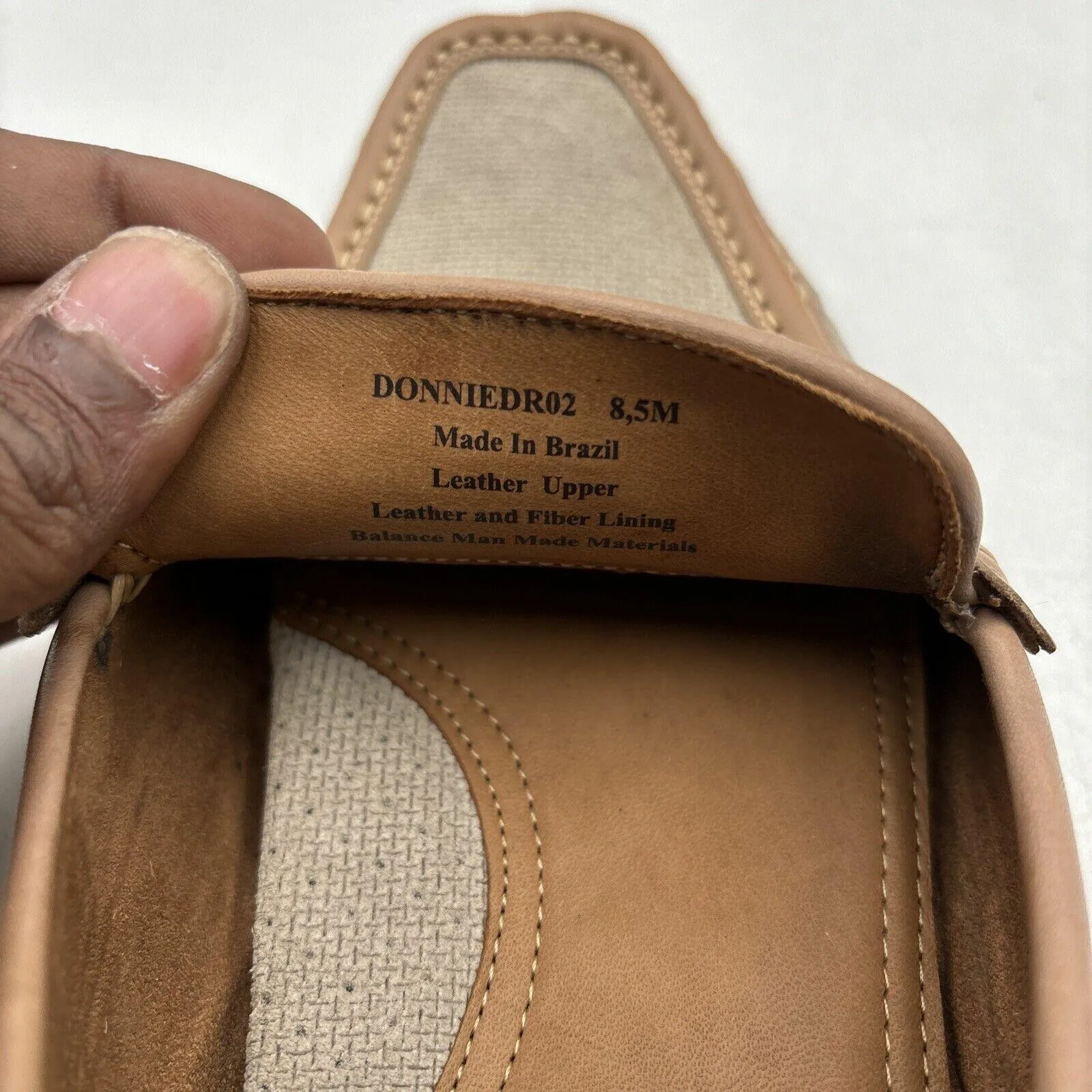 Donald Pliner DONNIEDR Leather Slip On Moccasin Driving Loafers Men’s Size 8.5M - Very Good