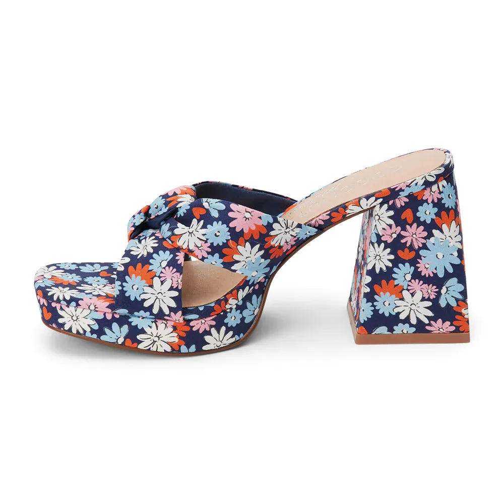 Esme Platform Heel / Navy Floral