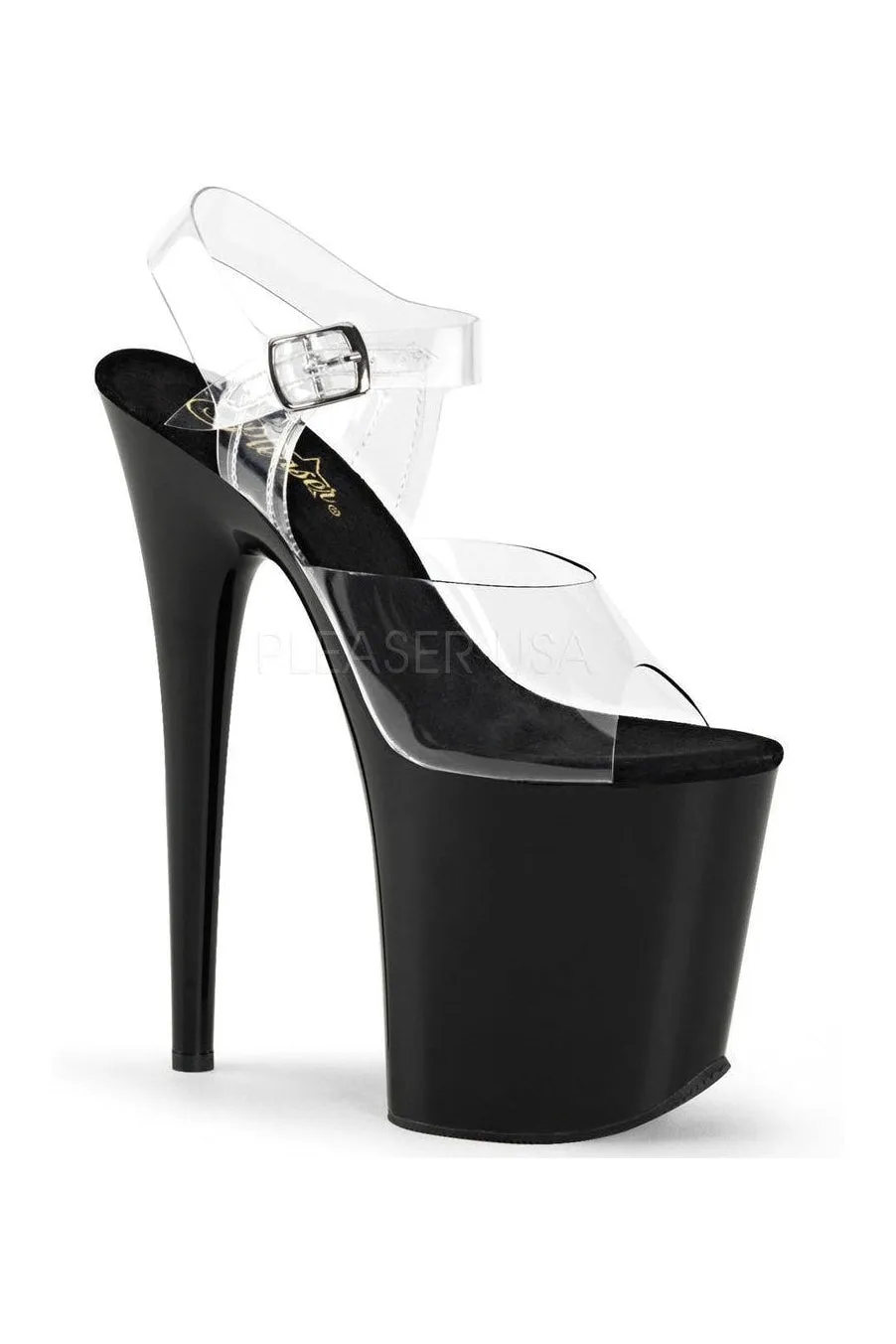 FLAMINGO-808 Platform Sandal  | Black Vinyl