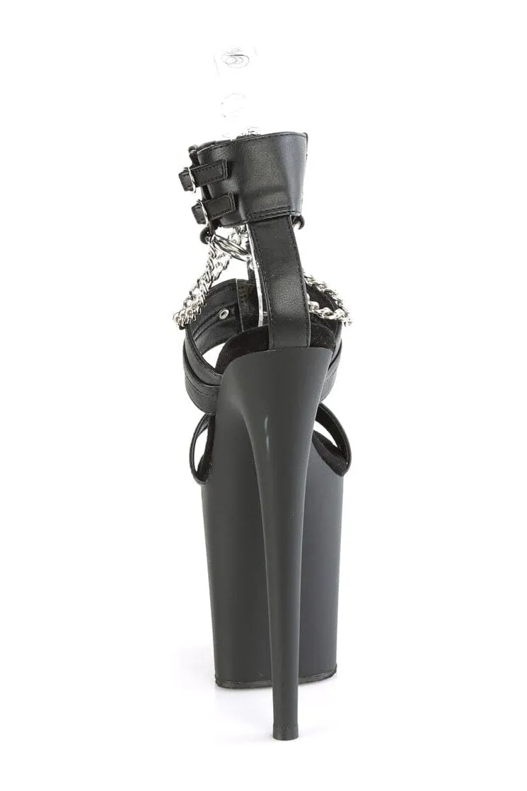 FLAMINGO-861 Black Faux Leather Sandal