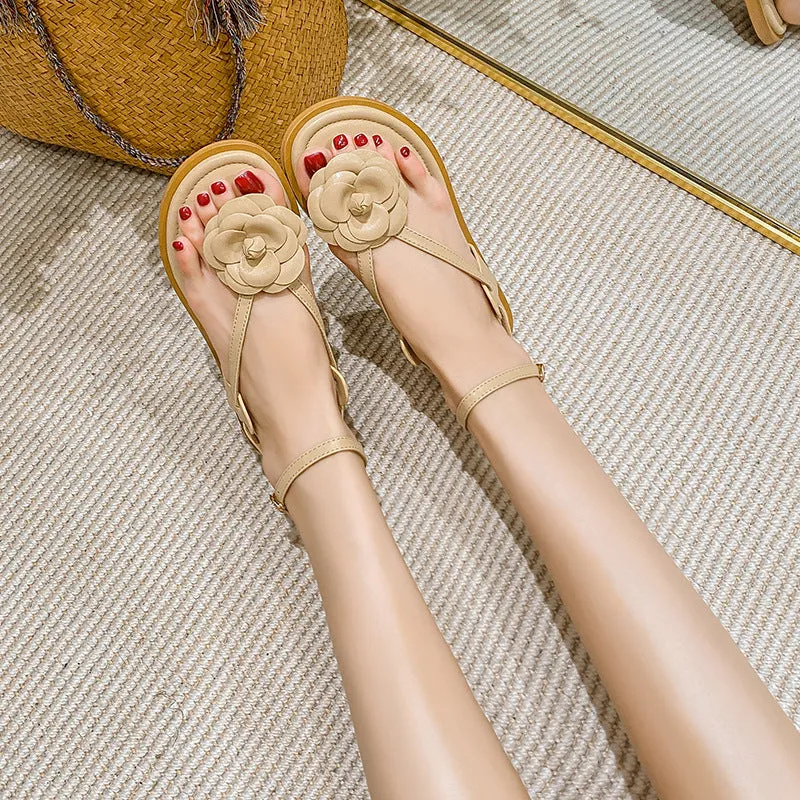 Flat Bottomed Rose Sandals