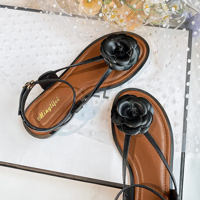 Flat Bottomed Rose Sandals