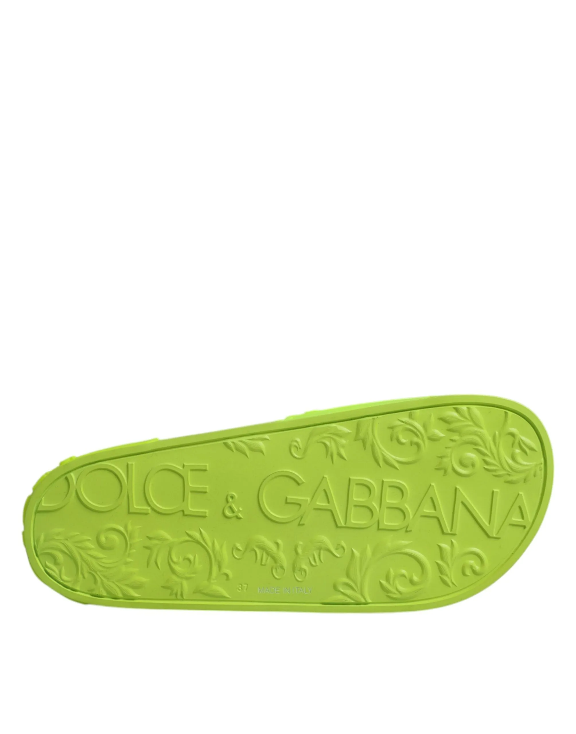 Green Rubber Slides Sandals Beachwear Shoes
