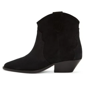 Hot Genuine Leather Suede Ankle Boots Women Quality Solid Chunky Heels Short Boots Slip On Classic Chelsea boots botas feminina