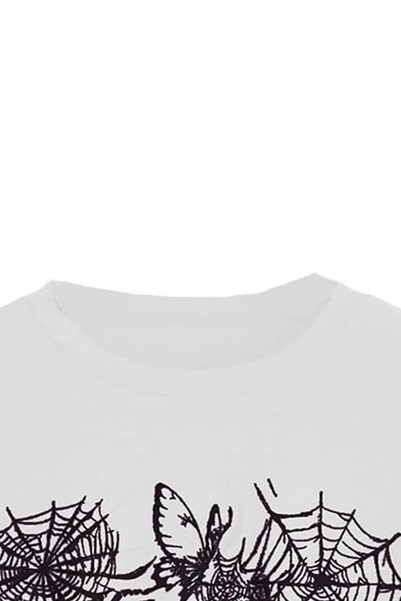 HTR1318 Skull and Web Tee
