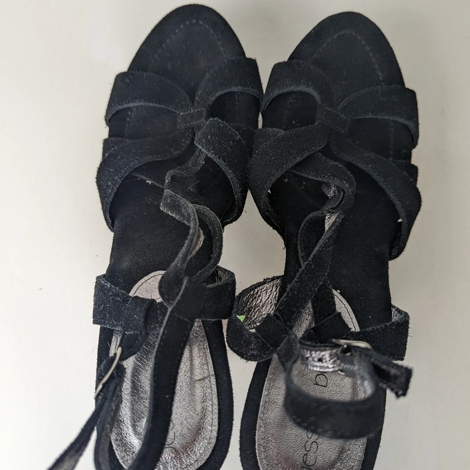 Jessica Bennett Jrena Wooden Leather Sandals Clogs - 9.5