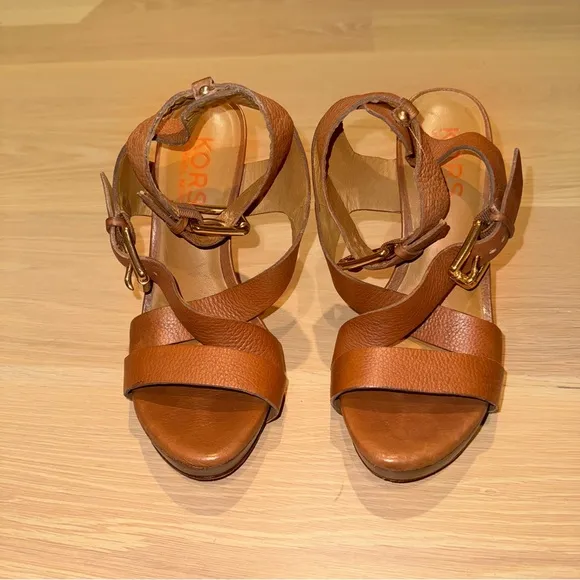 Kors by Michael Kors Paris Platform Sandals in Brown 8.5