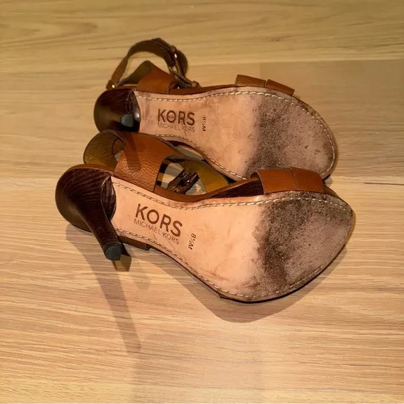 Kors by Michael Kors Paris Platform Sandals in Brown 8.5