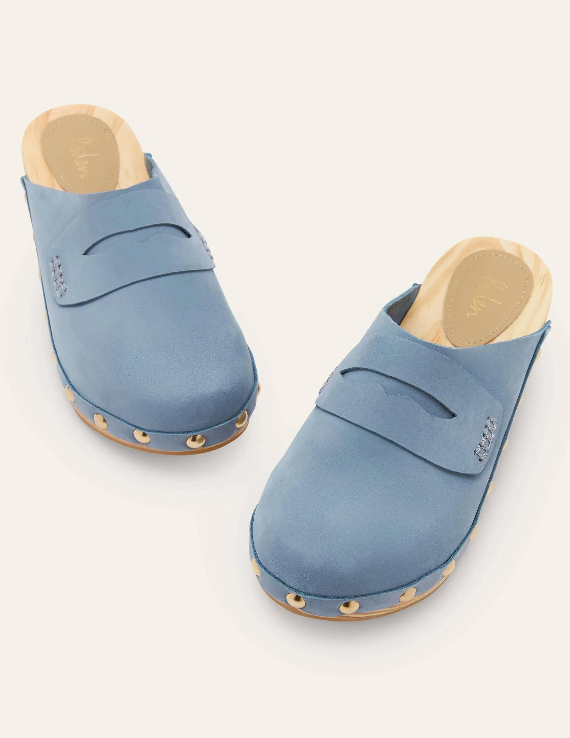 Leather Heeled Clogs-Mountain Spring