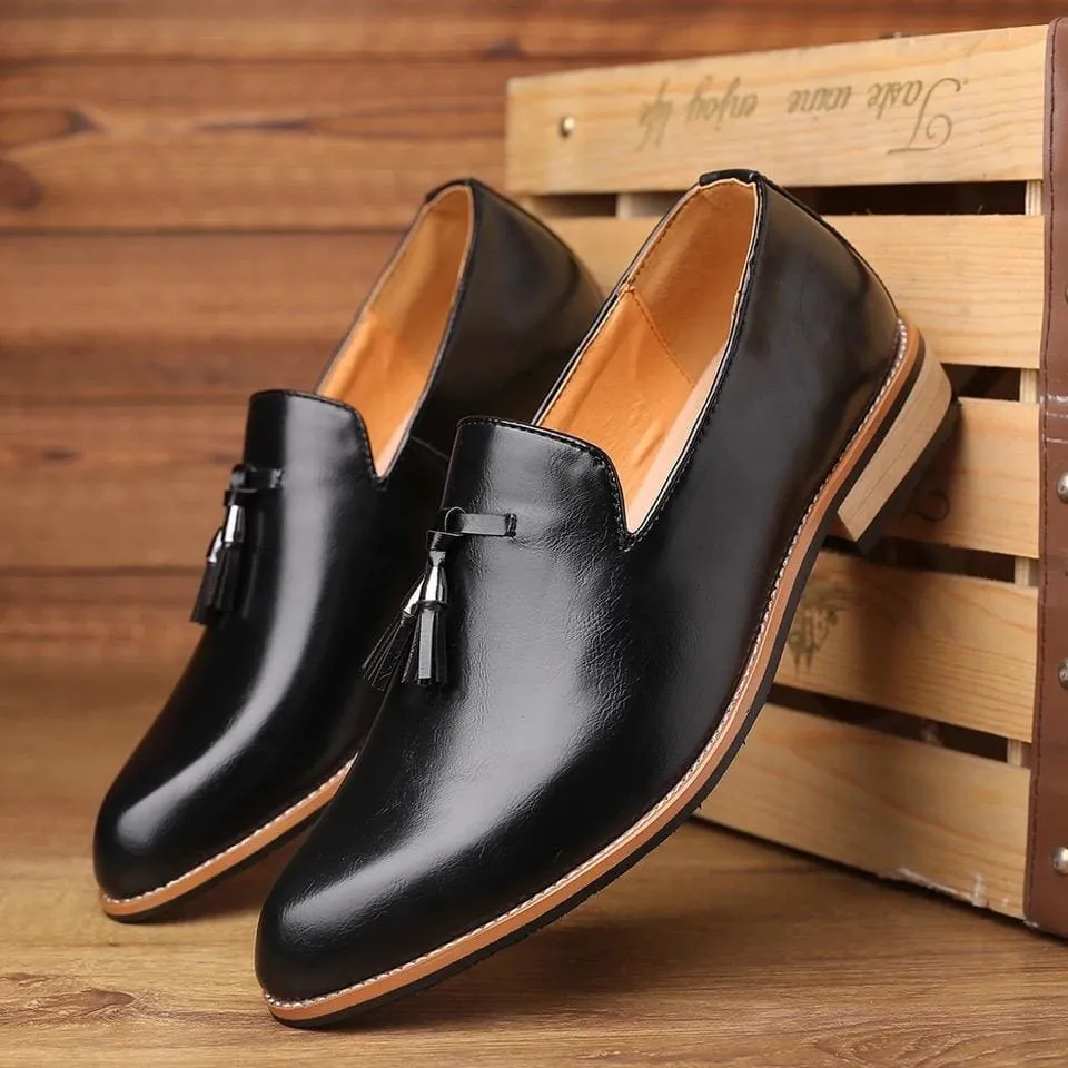 Luxury Brand PU Pointed Toe Dress Shoes
