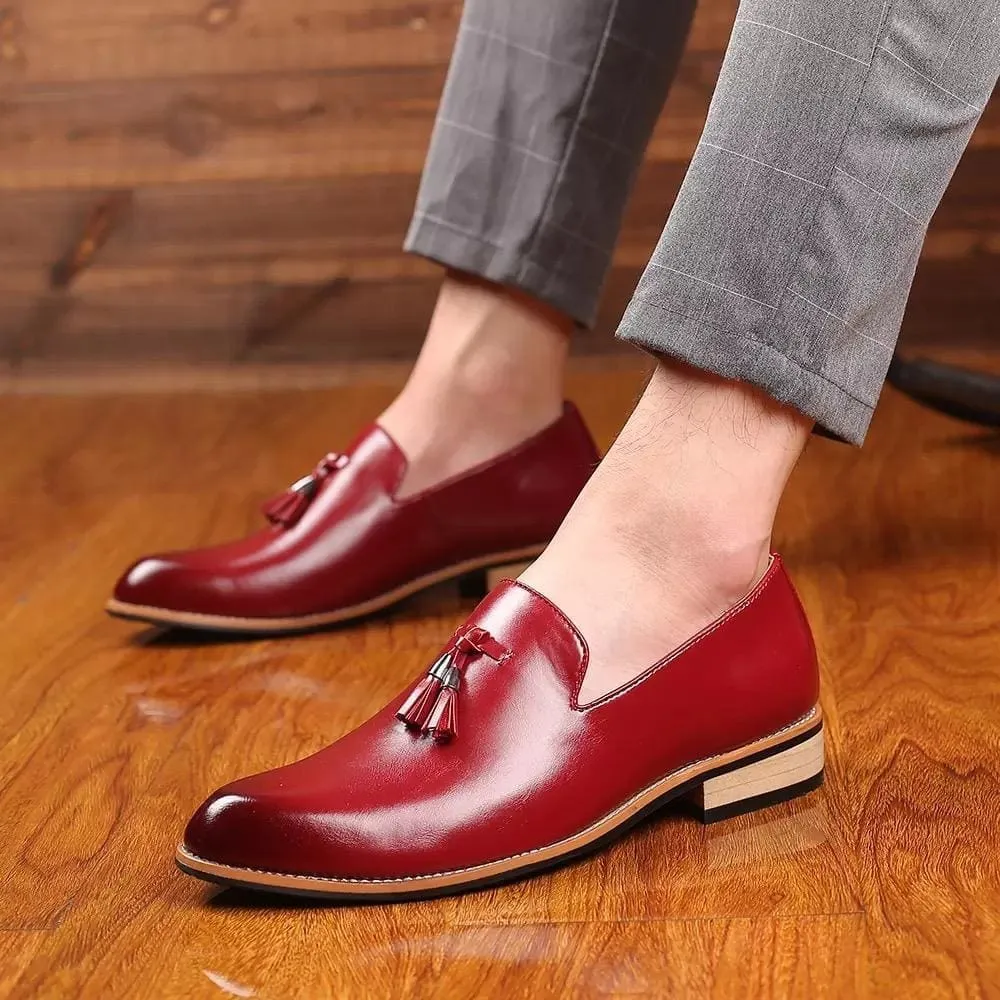 Luxury Brand PU Pointed Toe Dress Shoes