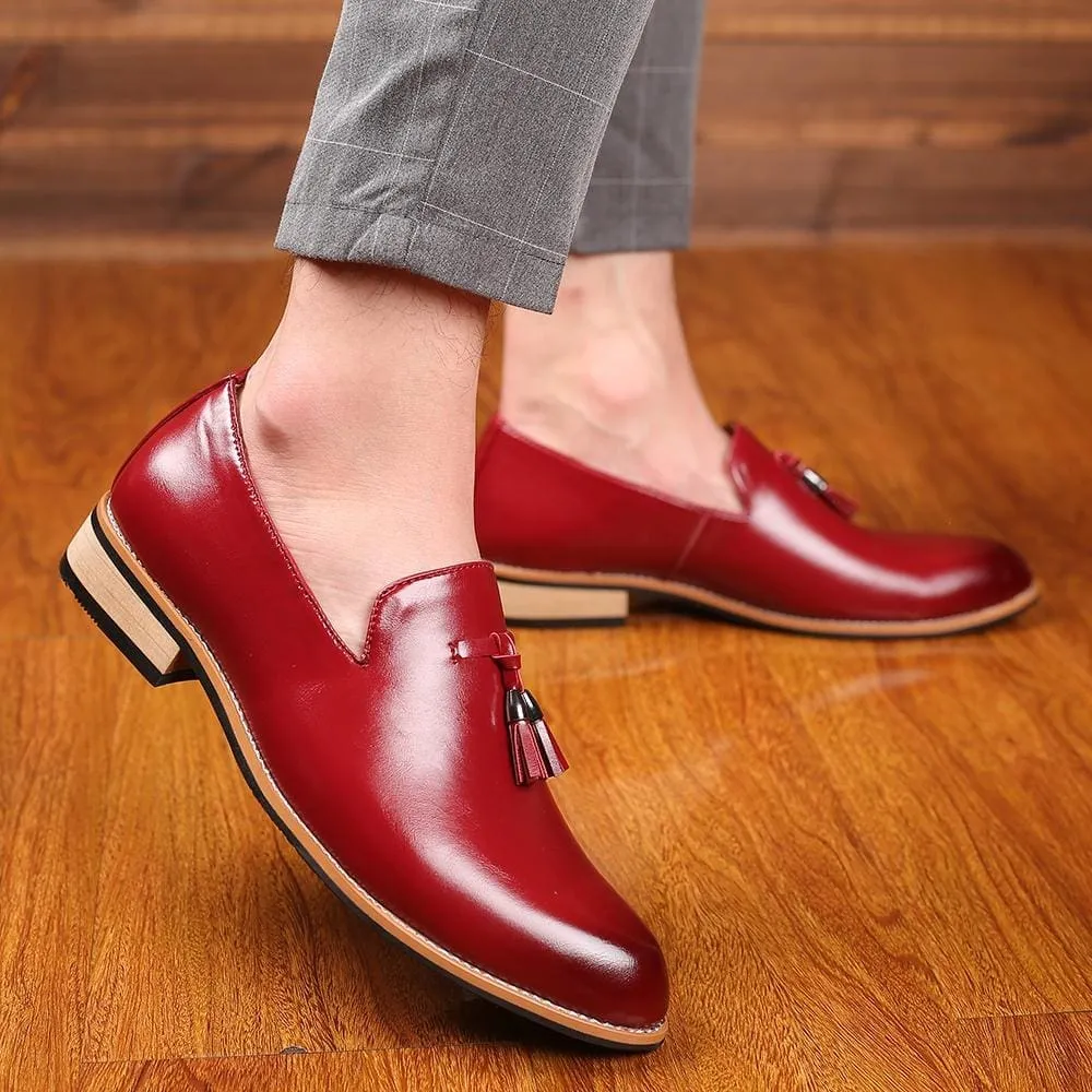 Luxury Brand PU Pointed Toe Dress Shoes