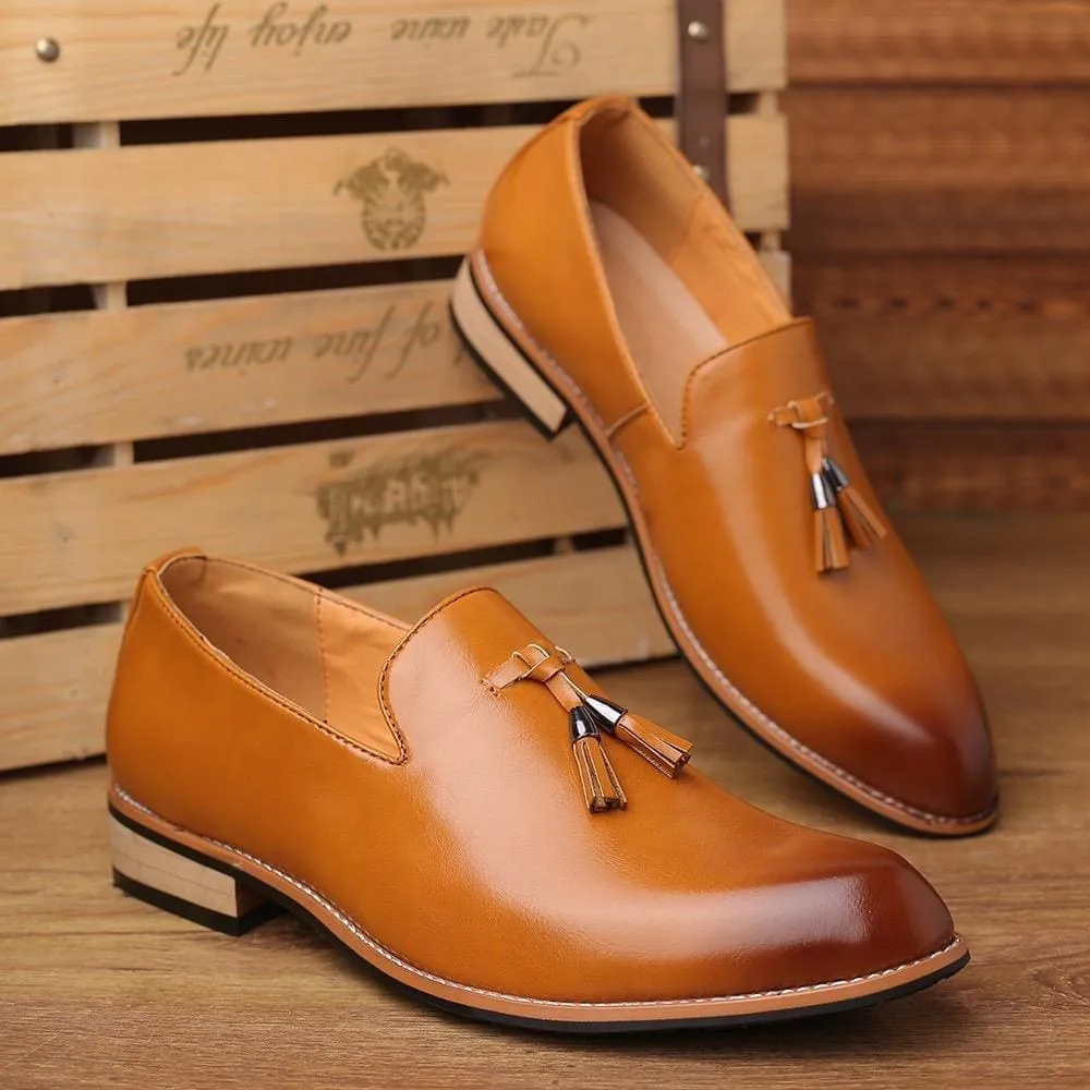 Luxury Brand PU Pointed Toe Dress Shoes
