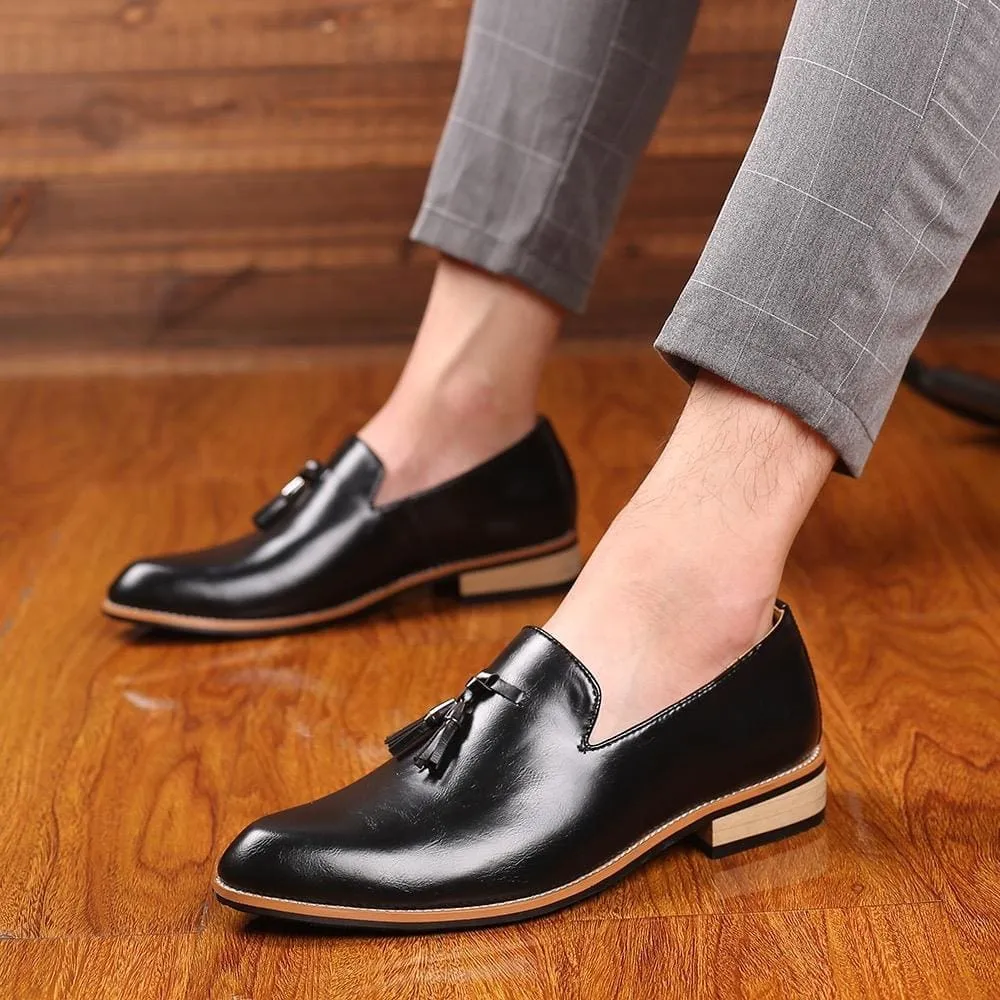 Luxury Brand PU Pointed Toe Dress Shoes