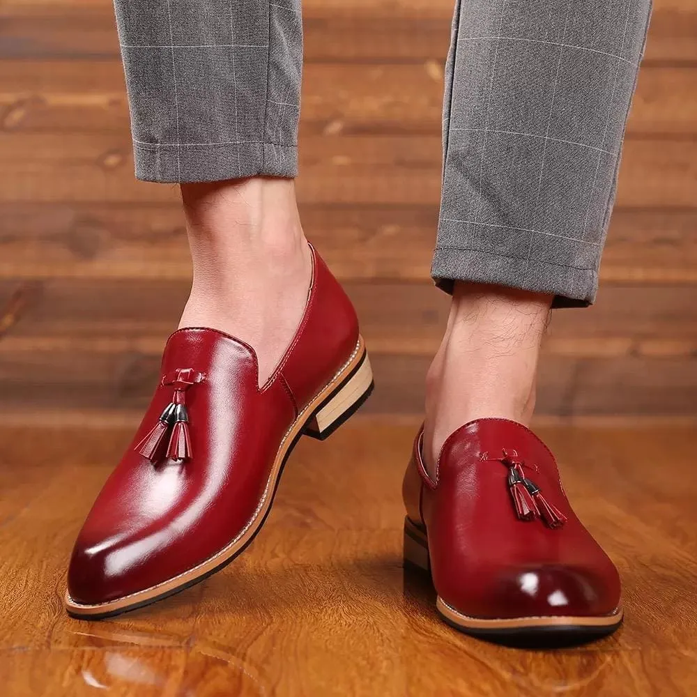Luxury Brand PU Pointed Toe Dress Shoes