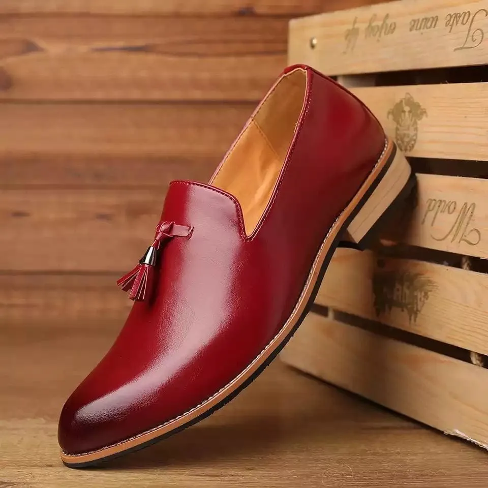 Luxury Brand PU Pointed Toe Dress Shoes