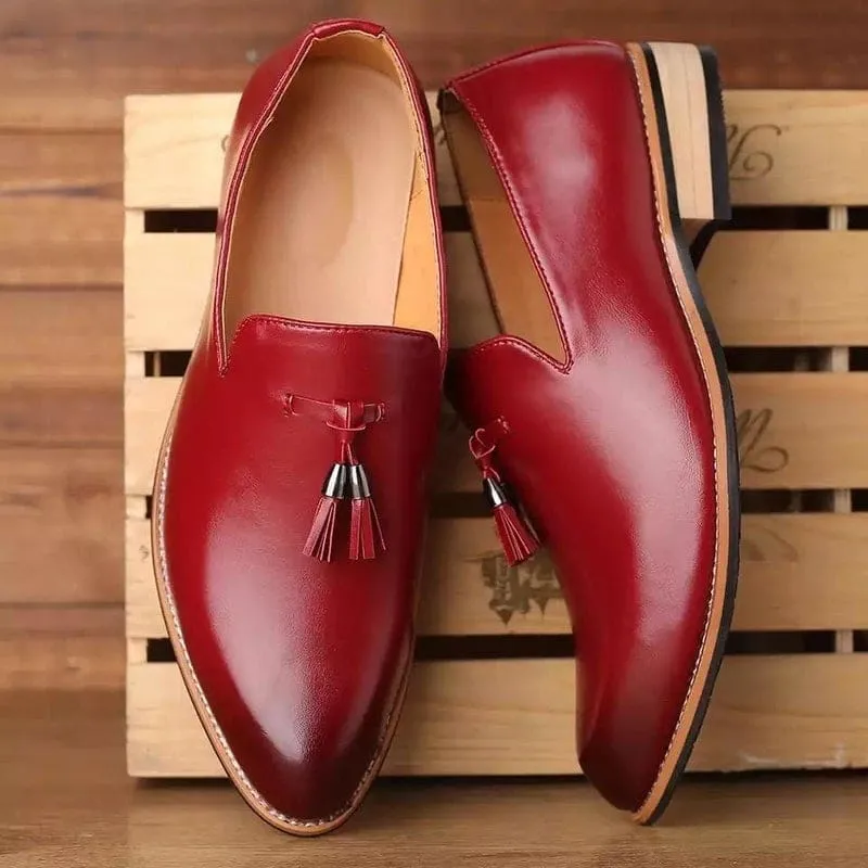 Luxury Brand PU Pointed Toe Dress Shoes
