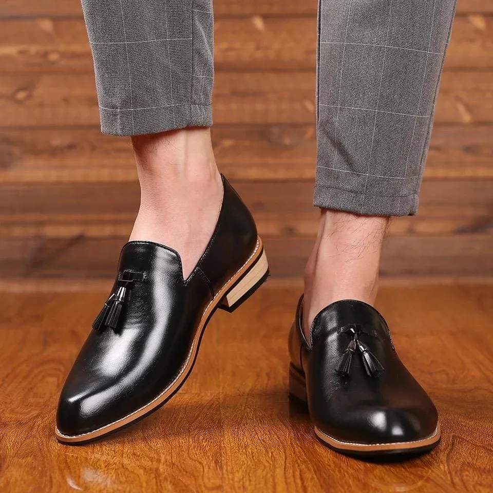 Luxury Brand PU Pointed Toe Dress Shoes