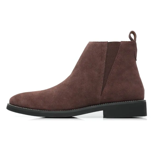 Men Pointed Toe Slip-On Snow Warm Chelsea Boots