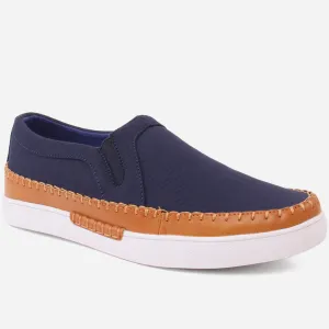 Men "HENDRIX" Shaded Stitched Detail Loafers Elastic Goring Boat Casual Trainers