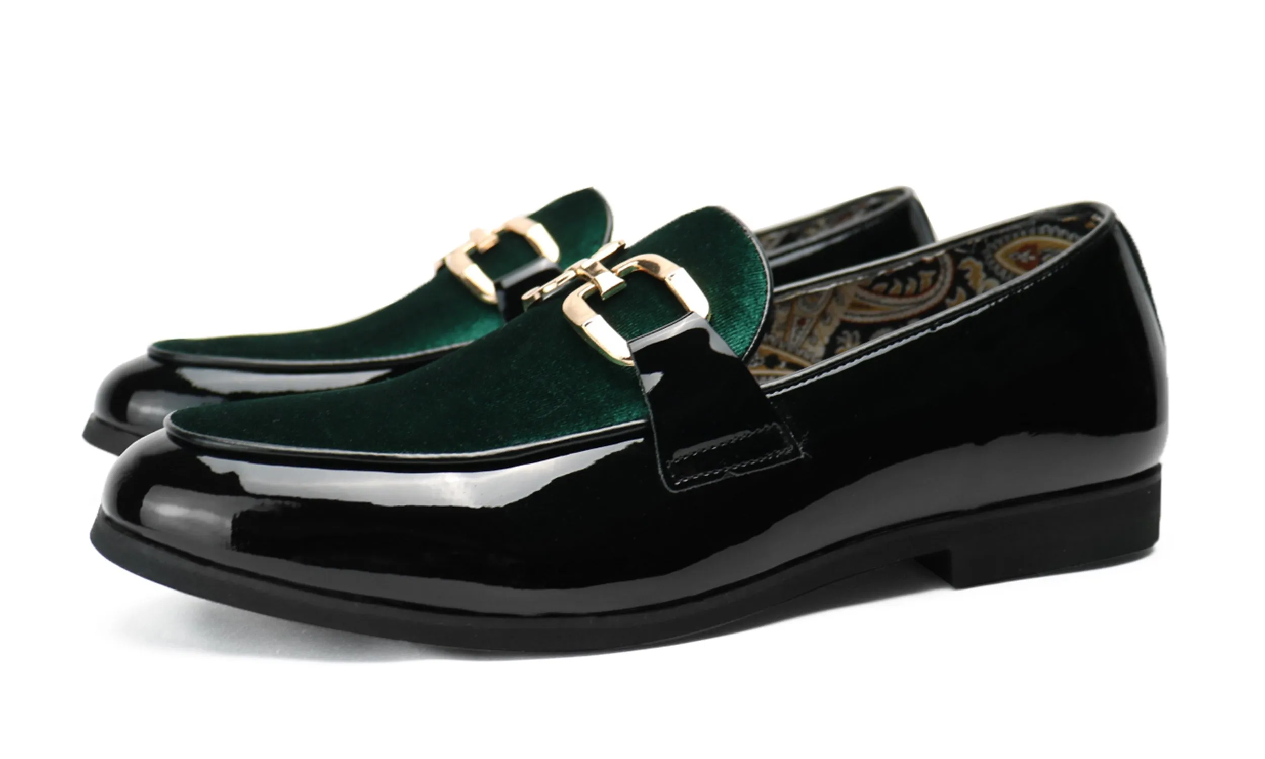 Men's Buckle-Detail Leather Loafers