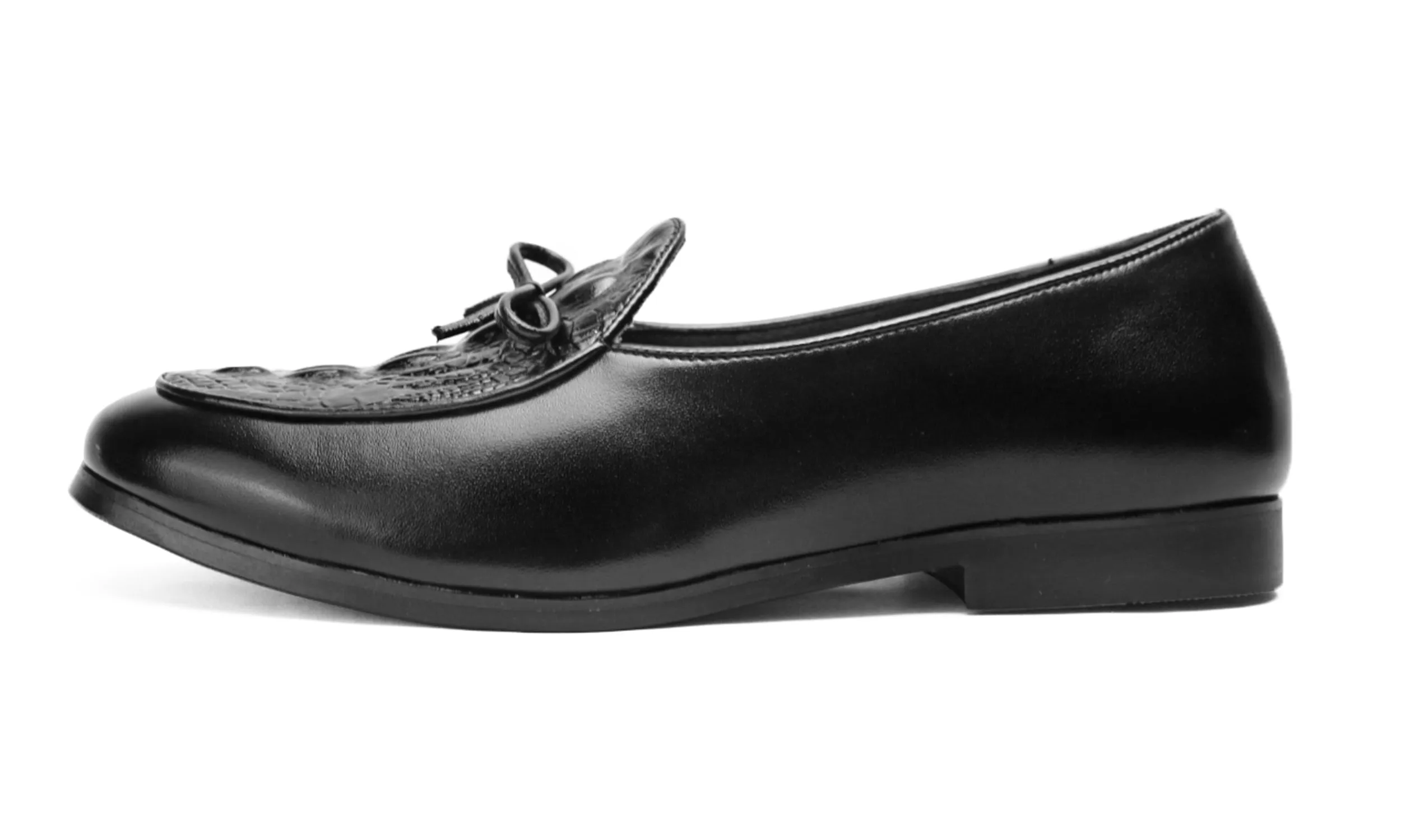 Men's Croc Bow Loafers Black